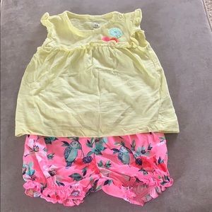 Toddler girls shirt and tank top set